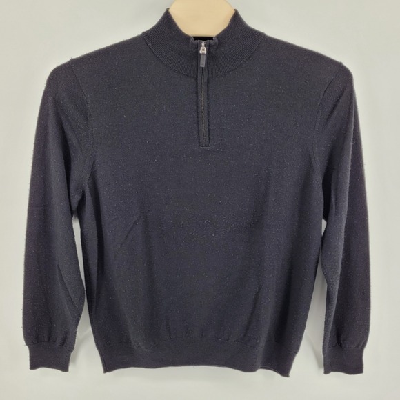 UNTUCKit Other - UNTUCKIT XXL Mens 100% Merino Wool Quarter Zip Sweater Black‎ Casual
